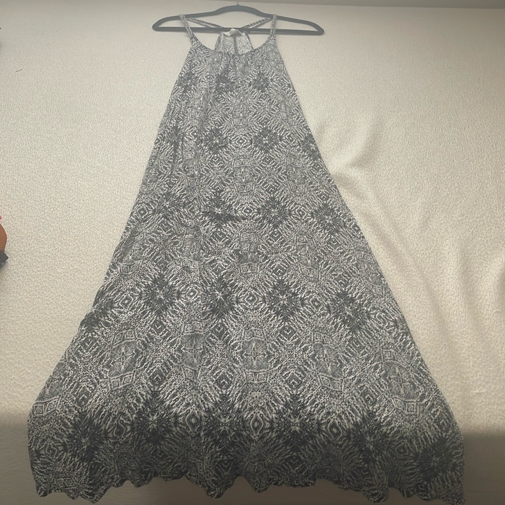 Black and white maxi dress
